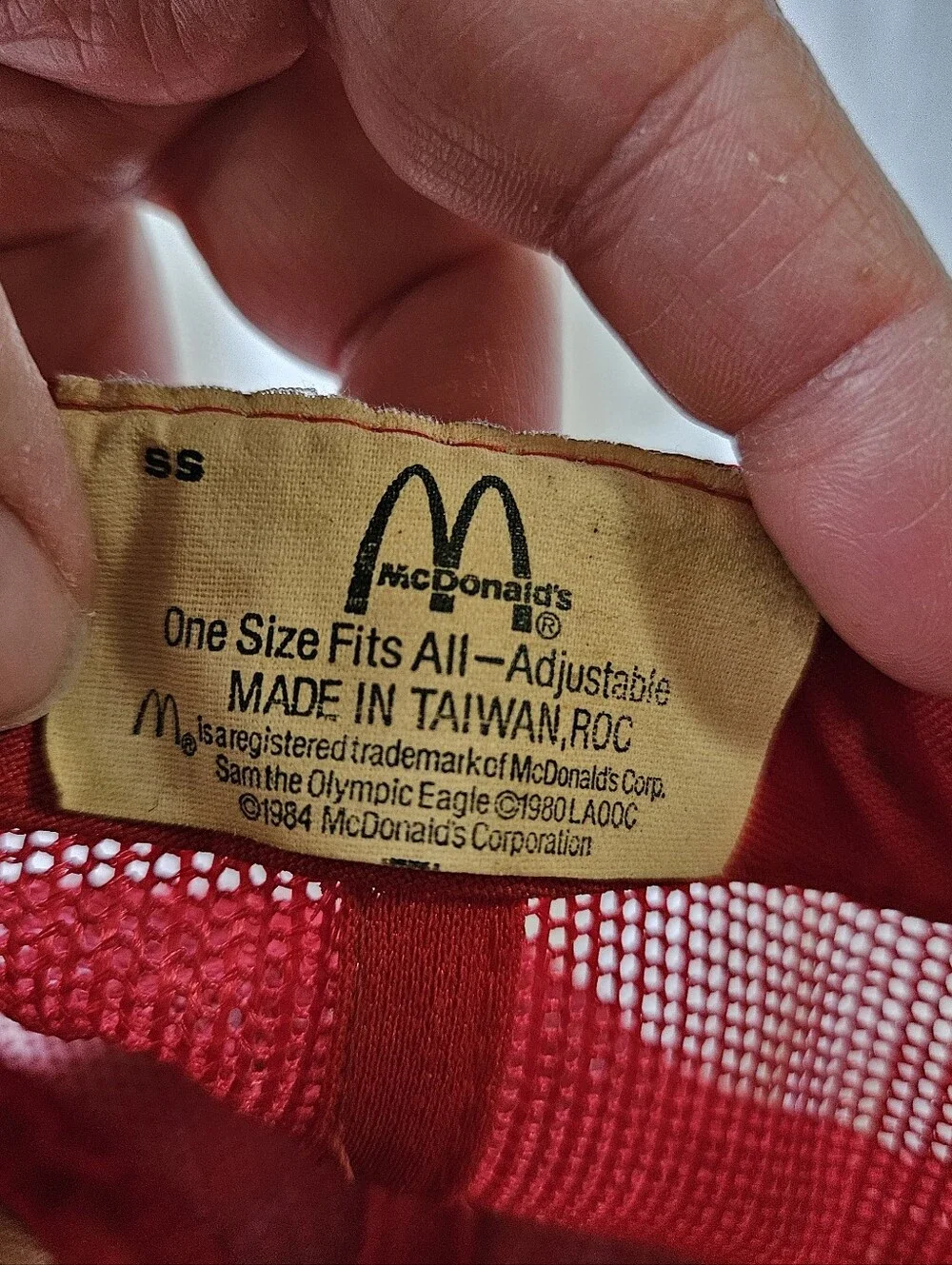 Vintage 1984 LA Olympics McDonalds USA Mesh Trucker Hat Snapback Cap